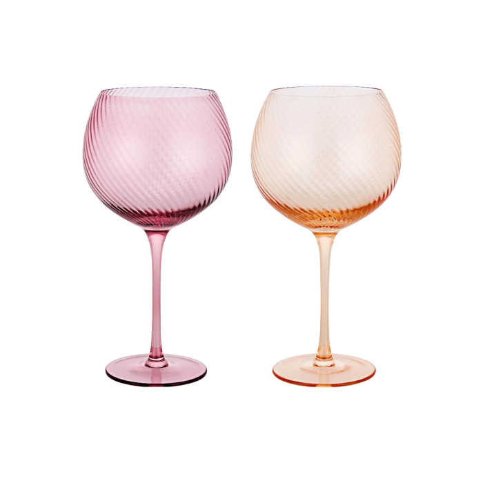 Gingläser Twist 2er-Set pink/peach