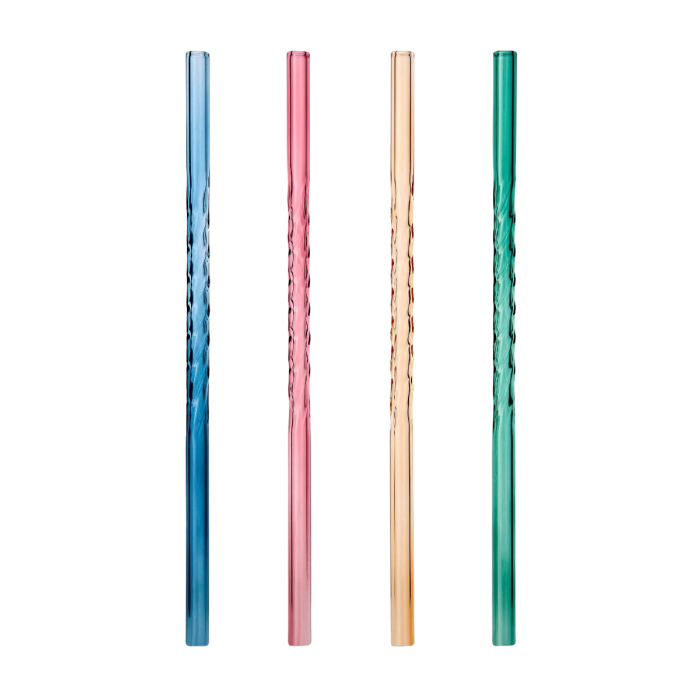 Trinkhalme Glas 4er-Set