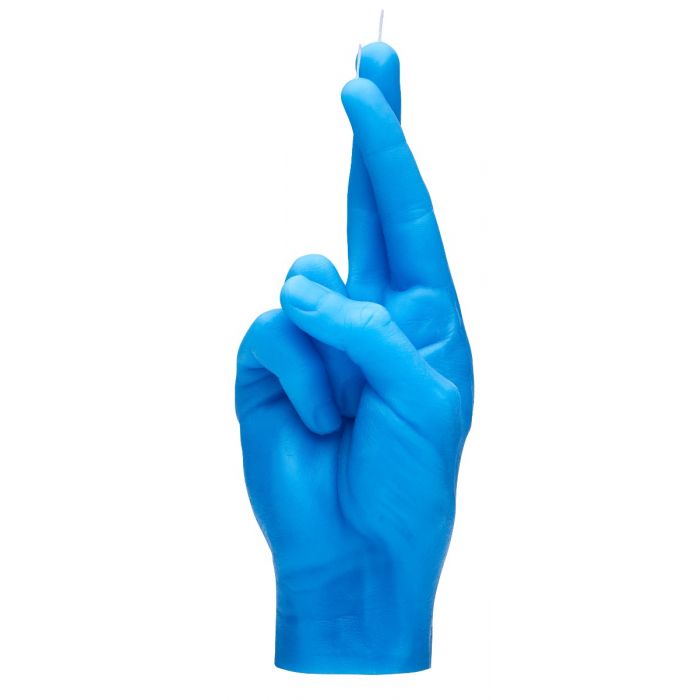 Crossed Fingers Blau