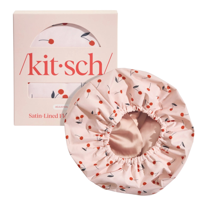 Duschhaube mit Satinfutter Kirschen
