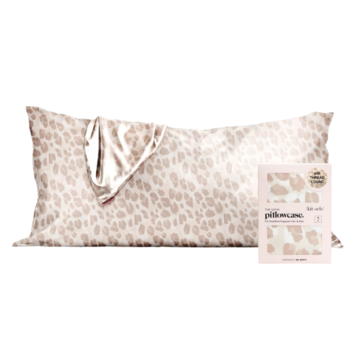 Satin Kissenbezug King Leopard