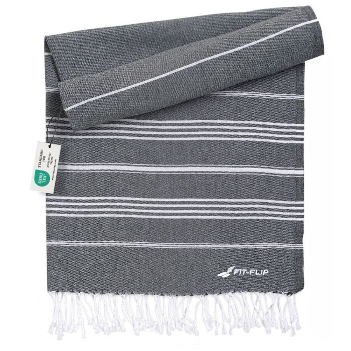 Hamamtuch Baumwolle Recycelt 100x200cm Anthracite - Sultan