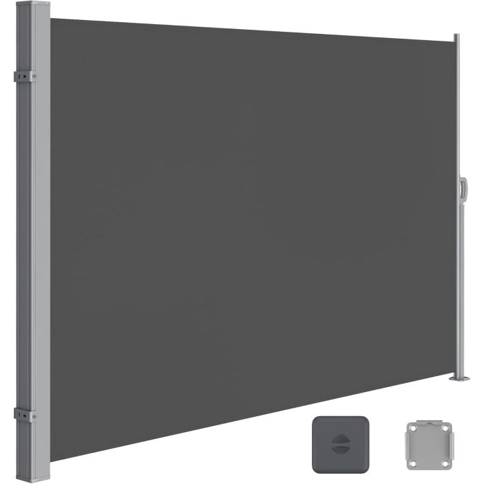 Seitenmarkise ausziehbar anthrazit 160x300cm Stahl