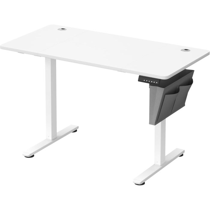 Elektrischer Höhenverstellbarer Schreibtisch Weiss Holz