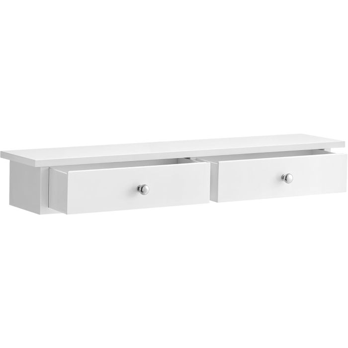Wandregal mit Schubladen, modern, weiss