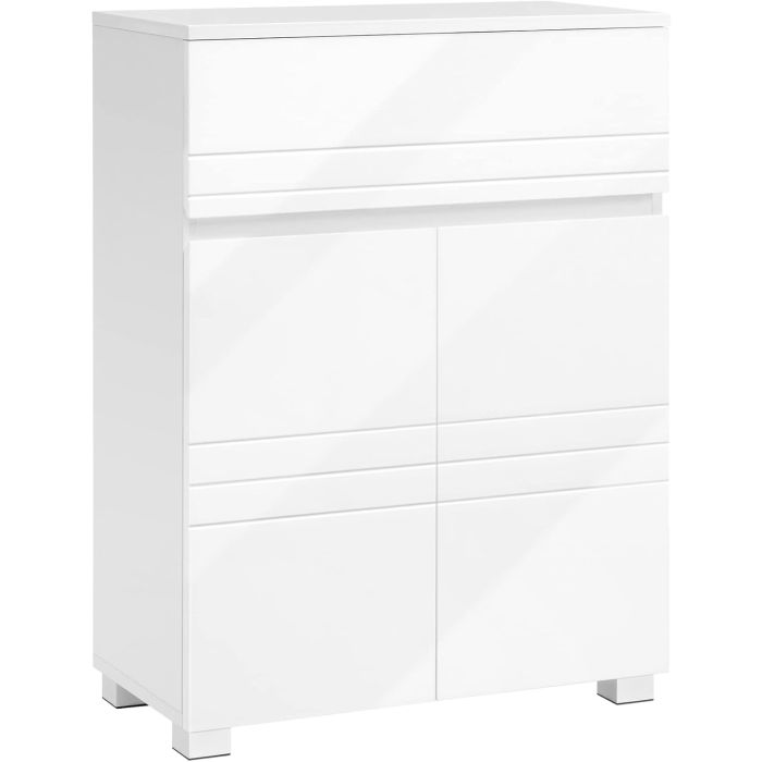 Badezimmerschrank mit Schublade verstellbar Weiss