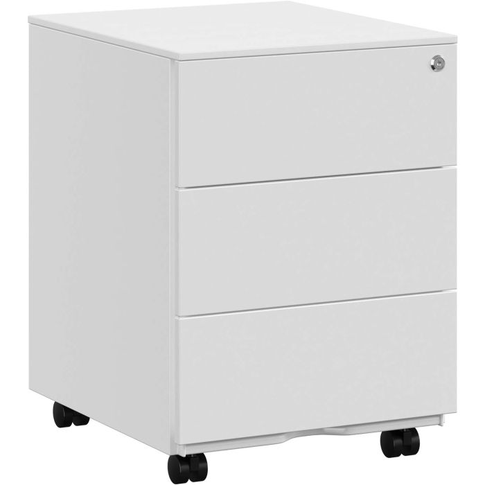 Schubladenschrank abschliessbar Büro wolkenweiss