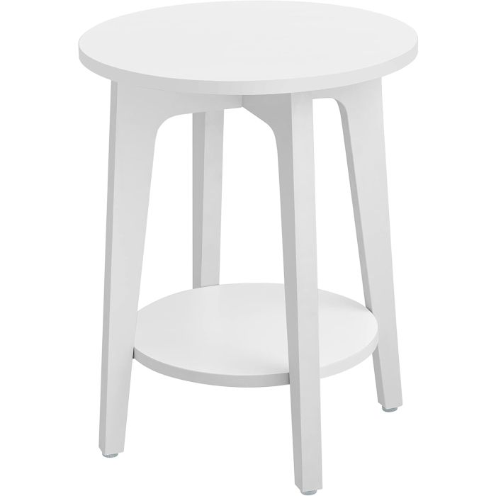 Beistelltisch moderner Stil mit Ablage Weiss