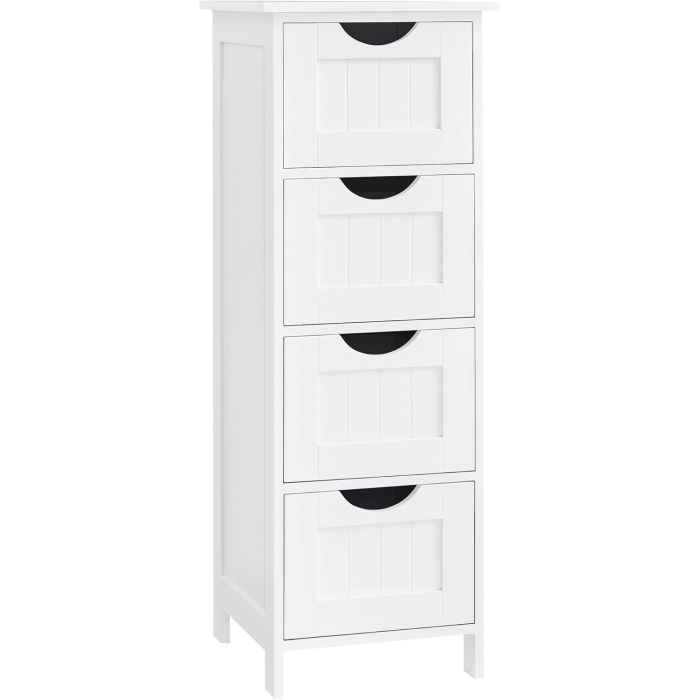 Badezimmerschrank mit Schubladen modern weiss