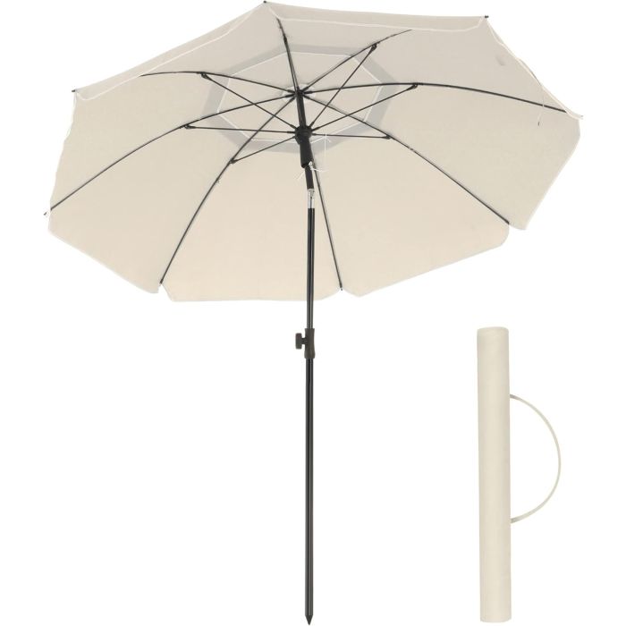 Sonnenschirm 200cm UPF50+ Beige Polyester