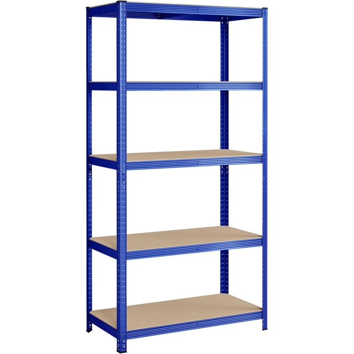 Regal Schwerlast 600kg Stahl 5 Ablagen Blau