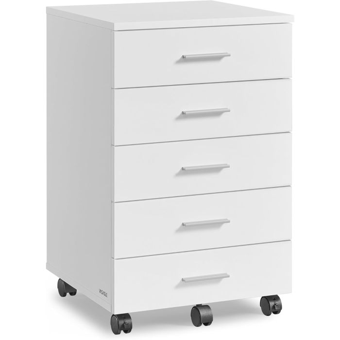 Rollcontainer 5 Schubladen weiss MDF