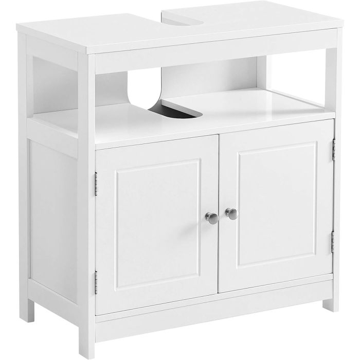 Waschbeckenunterschrank 60cm weiss Holz