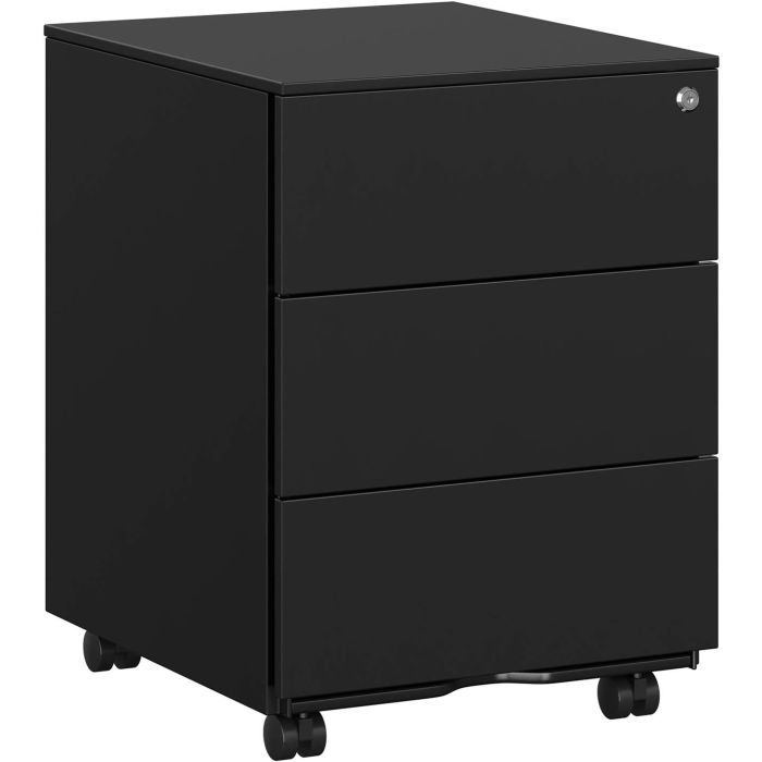 Rollcontainer abschliessbar Büro tintenschwarz