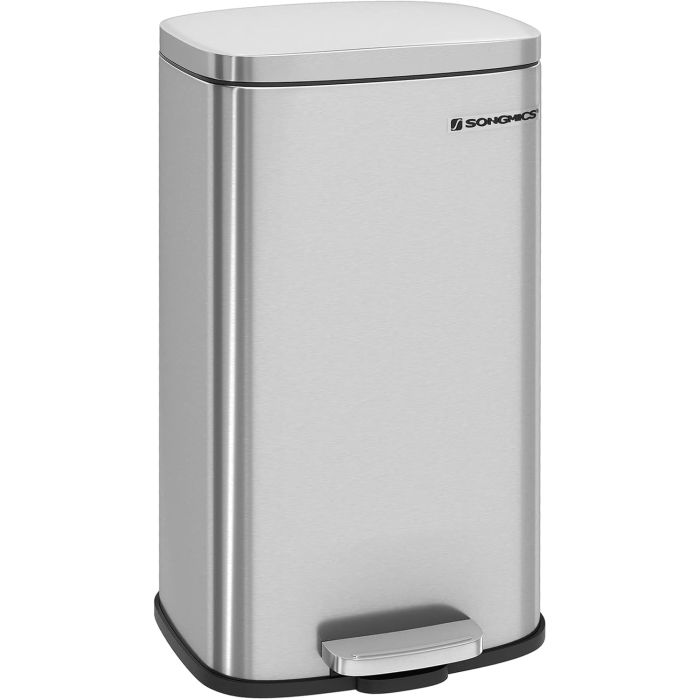Mülleimer Küche 30L Softclose silbern