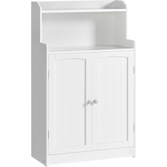 Badezimmerschrank mit Türen und Einlegeböden wolkenweiss