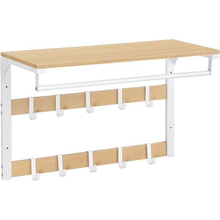 Wandgarderobe mit Ablage Eichenfarben-Weiss