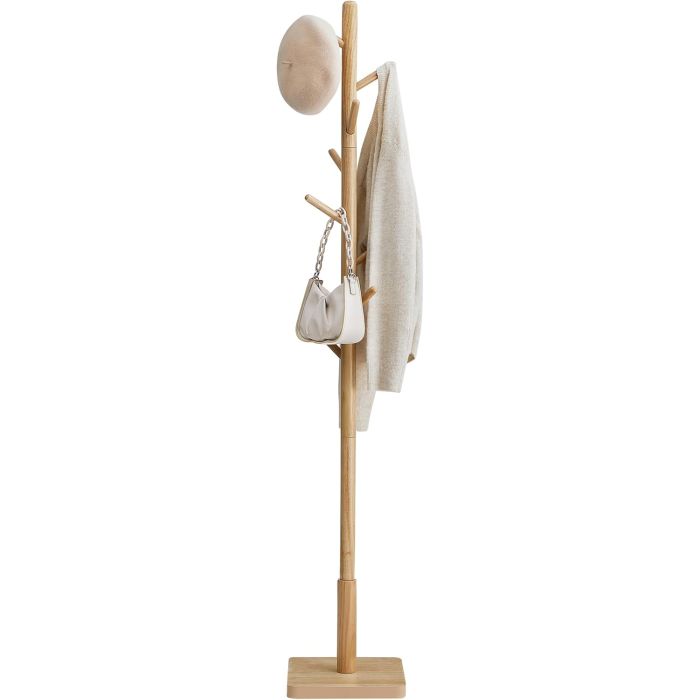 Garderobenständer Massivholz Baumform Naturbeige