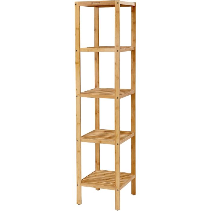 Standregal Bambus 5 Ebenen naturbeige