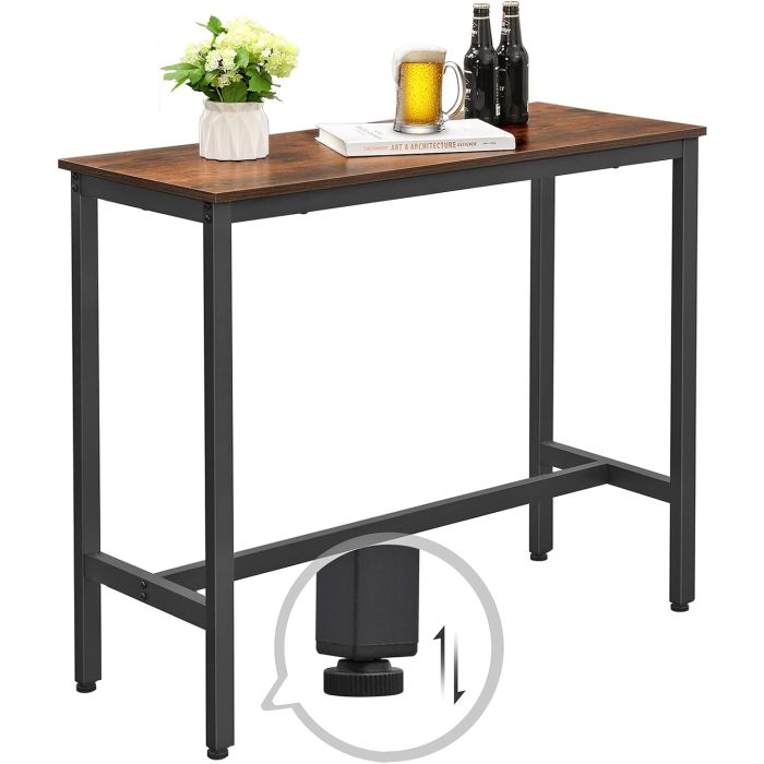 Bartisch Industrie-Design schmall vintagebraun Metall