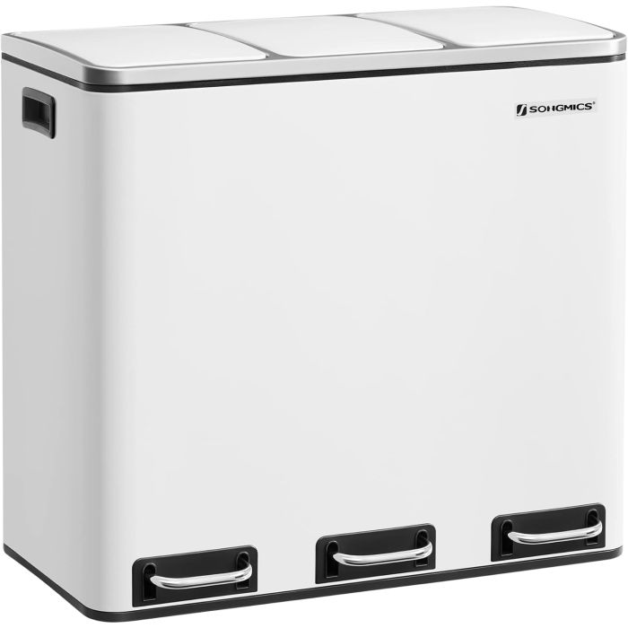 Mülleimer Küche Mülltrennsystem 3 Fächer Wolkenweiss