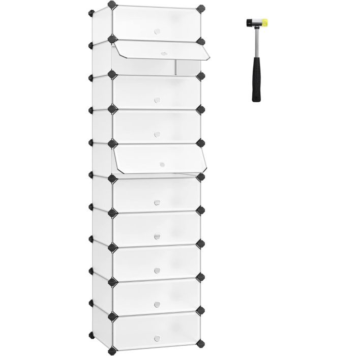 Schuhregal DIY Kunststoff Weiss