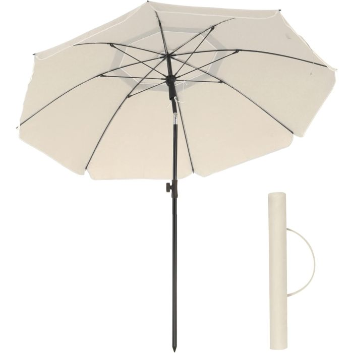 Sonnenschirm 160cm UPF50+ neigbar beige