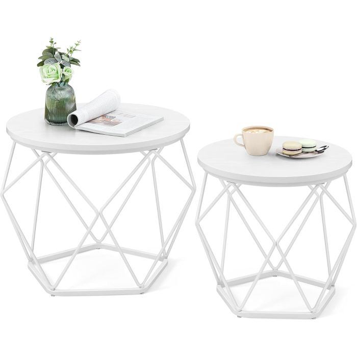 Couchtisch Set modern abnehmbar schneeweiss