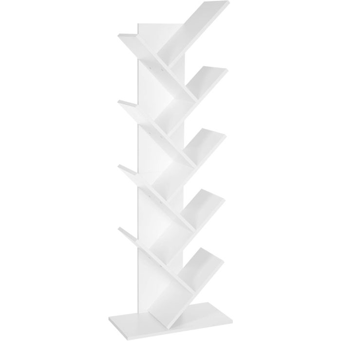 Bücherregal Baumform 9 Ebenen Wolkenweiss