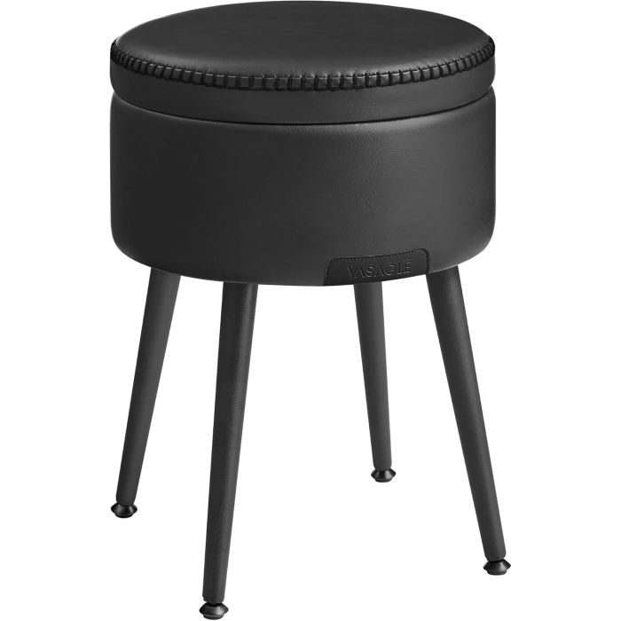 Sitzhocker mit Stauraum, tintenschwarz
