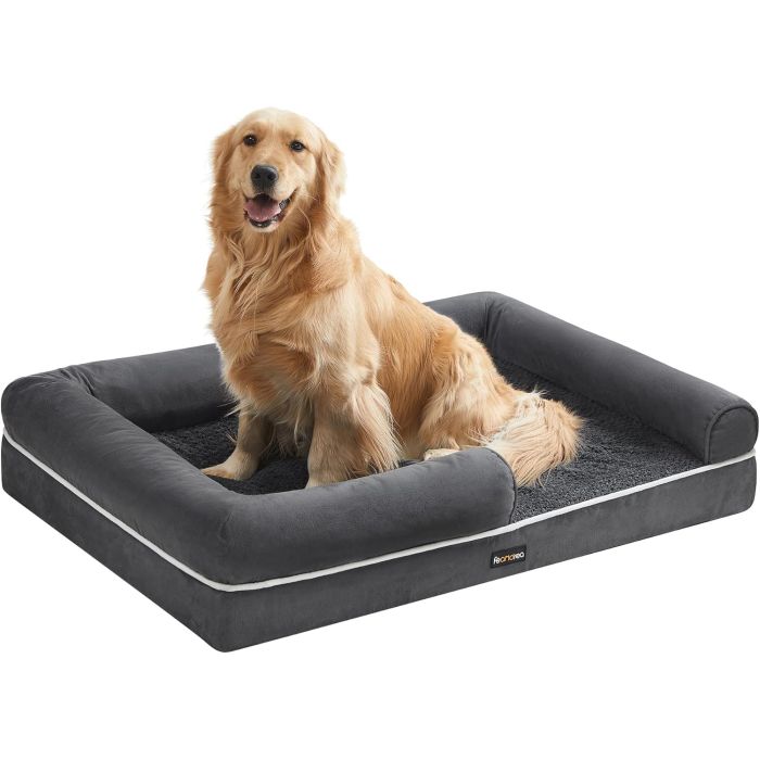 Hundebett orthopädisch waschbar dunkelgrau 106cm