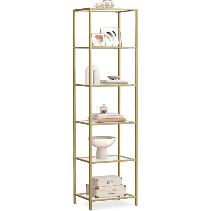 Regal mit 6 Ablagen Goldfarben