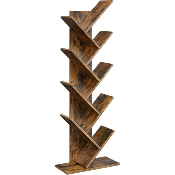 Bücherregal Baumform 9 Ebenen Vintagebraun