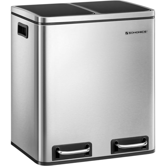 Mülleimer Küche Mülltrennsystem Softclose Metallicsilber