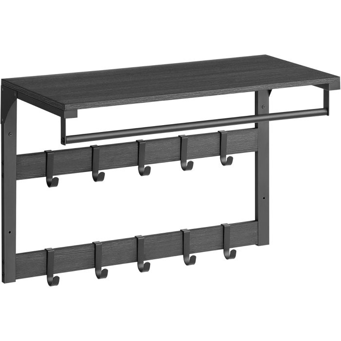 Wandgarderobe mit Ablage anthrazitgrau-schwarz
