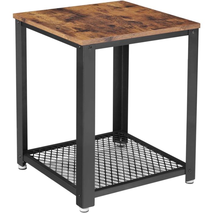 Beistelltisch Industrie-Design mit Gitterablage Vintage