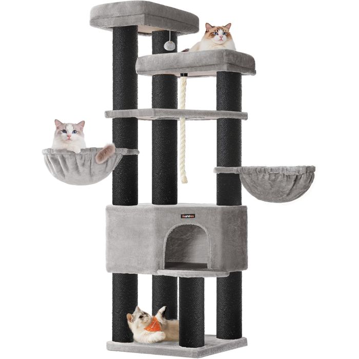 Kratzbaum XXL Maine-Coon Sisal Grau