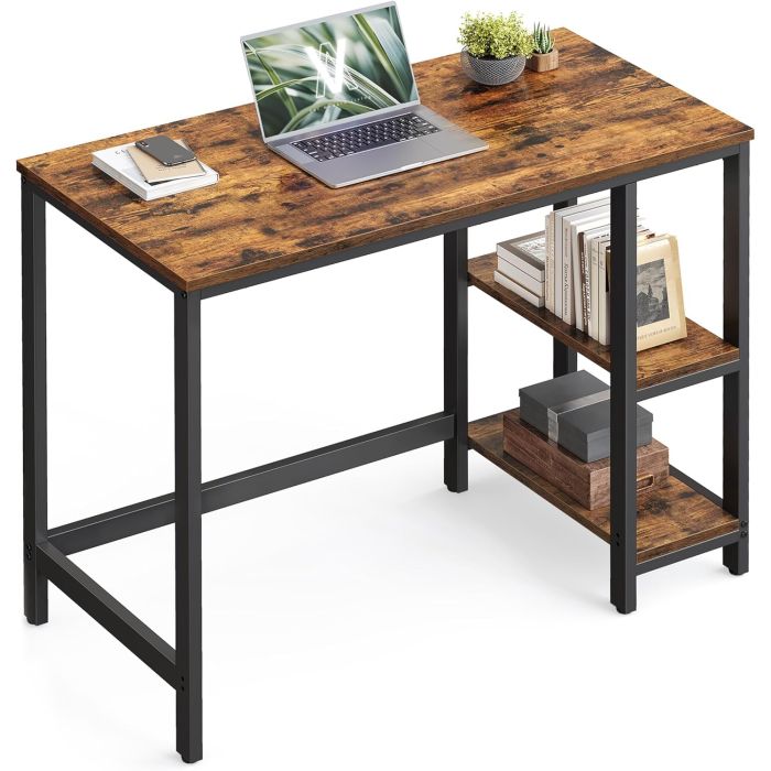 Computertisch 100x50cm vintagebraun Holzoptik