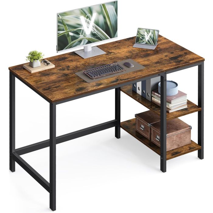 Computertisch 120x60 vintagebraun Holzoptik modern