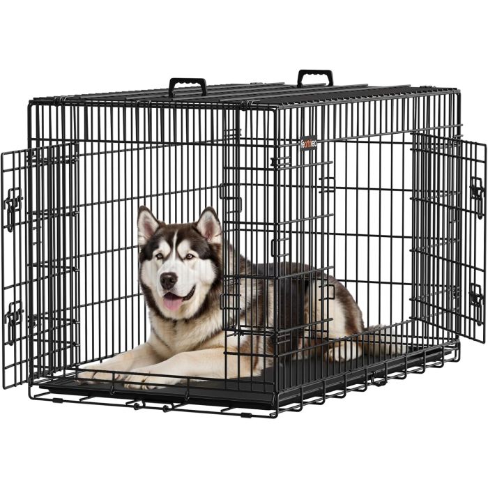 Hundekäfig XXL klappbar schwarz Kunststoff
