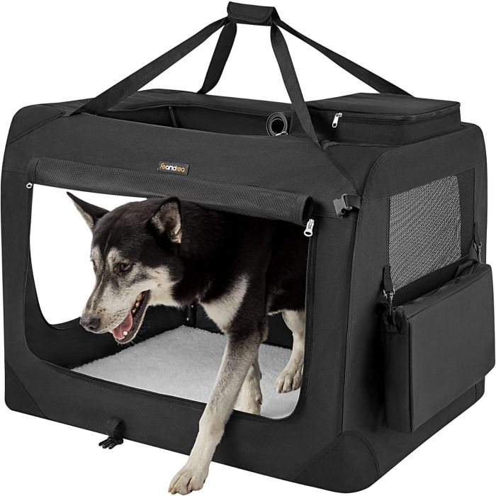 Hundebox faltbar XXL schwarz Oxford-Gewebe