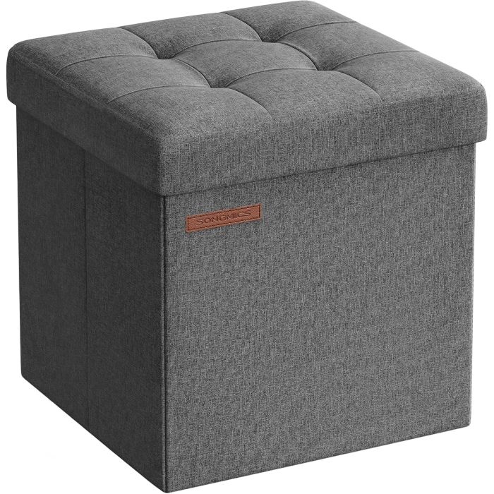 Sitzhocker mit Stauraum dunkelgrau