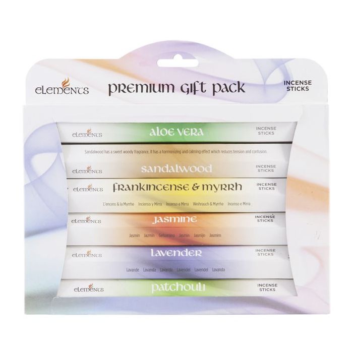 Elements Räucherstäbchen Geschenkset 6 x 20er Packung