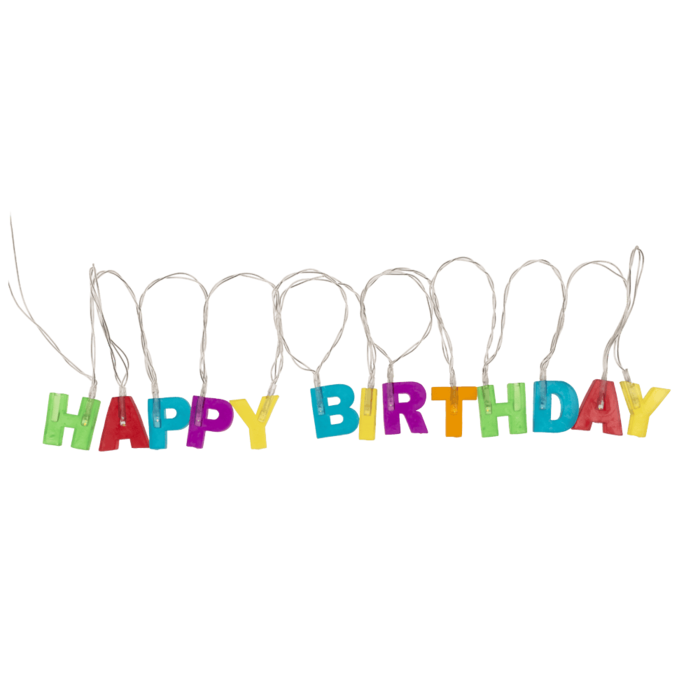 Lichterkette Happy Birthday 180cm