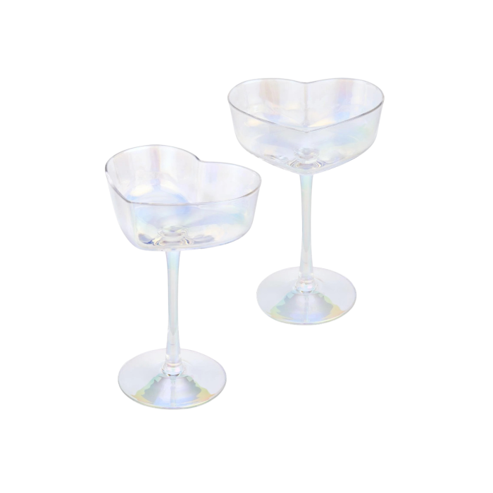 Herzglas irisierend 2er-Set