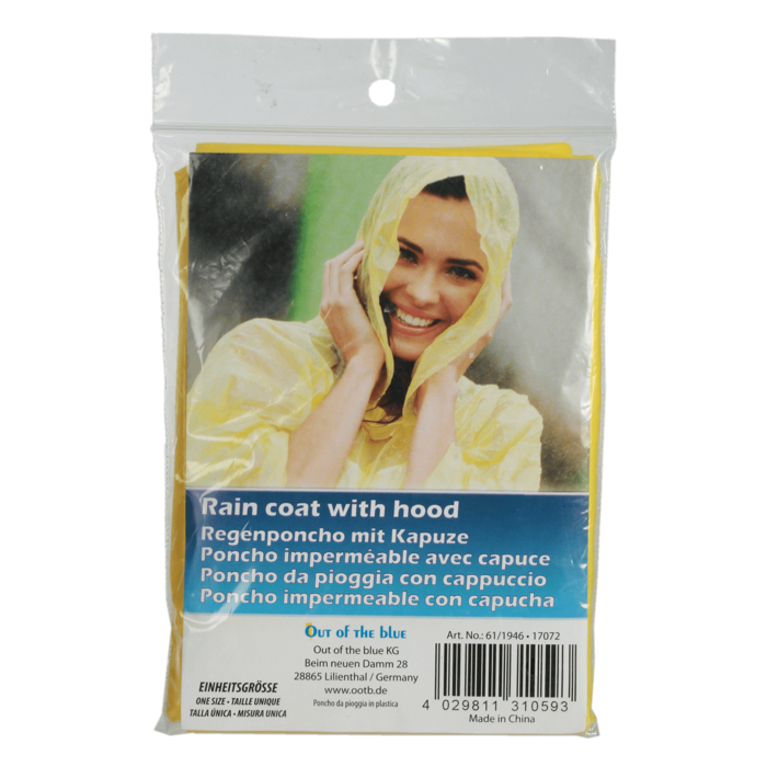 Regenponcho mit Kapuze