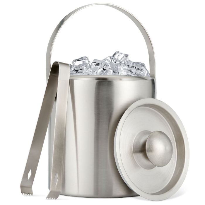 Eiswürfelbehälter Set Edelstahl Silber