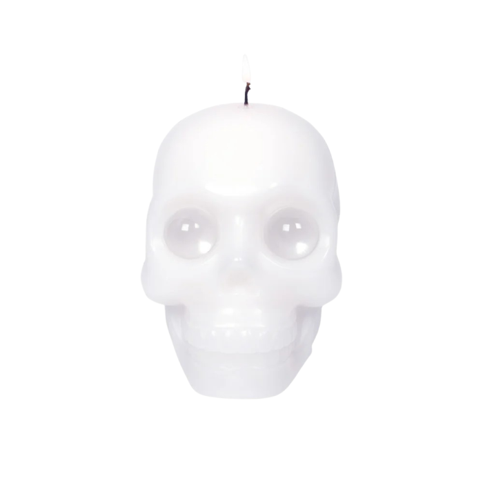 Skull Kerze Weiss