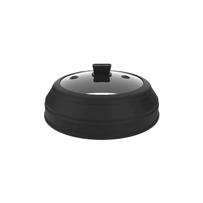 Mikrowellendeckel Abdeckhaube Silikon faltbar schwarz