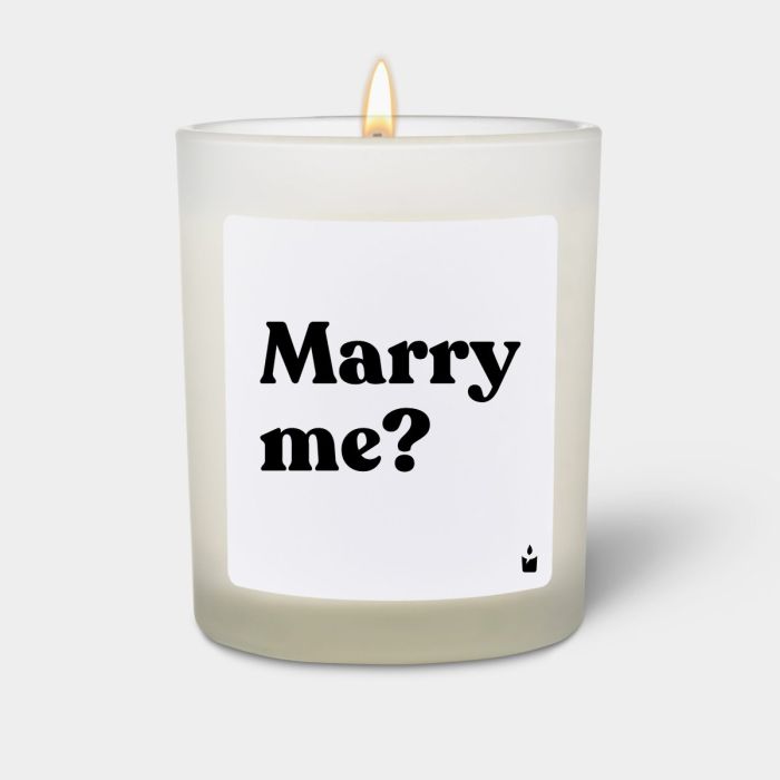 Duftkerze Weiss Woody Marry me?
